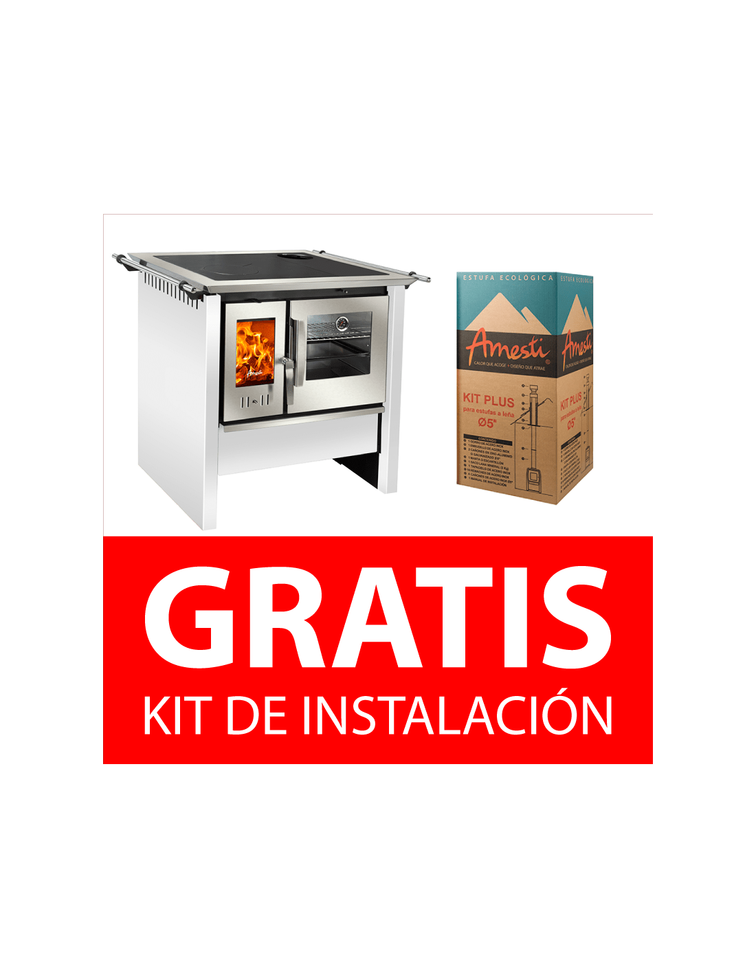 Combo Cocina Allegra blanca + KIT DE INSTALACIÓN GRATIS